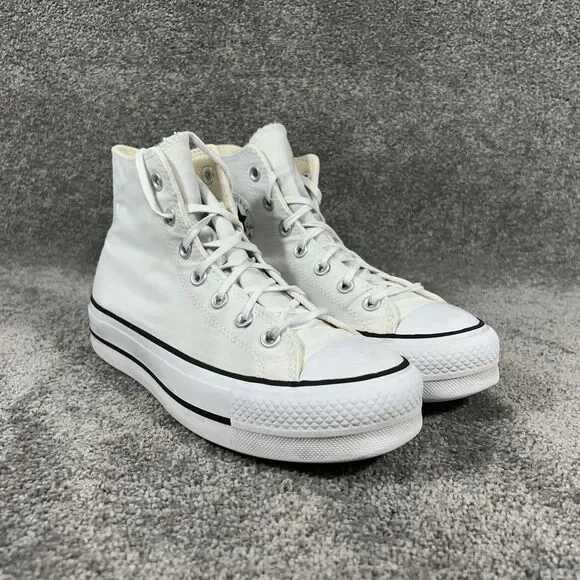 Converse Chuck Taylor All Star Platform High 560846F Womens Size 7.5 White Shoes - Picture 2 of 12